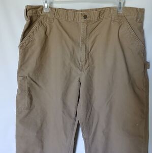 Carhartt Mens Canvas Carpenter Jeans Size 42X34 Color Tan